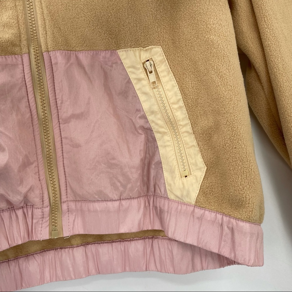 NEW! Pacsun Tan & Pink Fleece Jacket - Picture 8 of 12